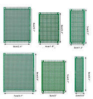 10PCS 9x15 ซม.8x12 ซม.7x9 ซม.6x8 ซม.5x7 ซม.4x6 ซม.3x7 ซม.2x8 ซม.สีเขียวสองด้านกระป๋องสเปรย์แผ่นดีบุก PCB Universal สำหรับ Arduino