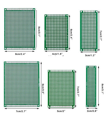 10PCS 9x15 ซม.8x12 ซม.7x9 ซม.6x8 ซม.5x7 ซม.4x6 ซม.3x7 ซม.2x8 ซม.สีเขียวสองด้านกระป๋องสเปรย์แผ่นดีบุก PCB Universal สำหรับ Arduino