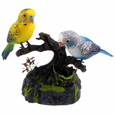 23New Talking Parrot Bird Electronic Pet Office Home Decoration Record Playback Function Pen Holders Kid Toys Christmas Birthday Gifts