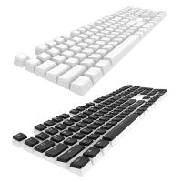 1Set Double Shot PBT Keycap 104 Keys Pudding Backlight Keycaps OEM Profile for RGB Mechanical Keyboard Black and White AXFY