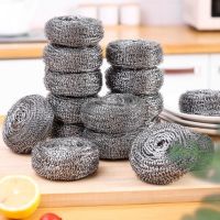 6 Pack Stainless Steel Scourers /Household Multi-Purpose Steel Wool Scrubber Pad /Magic Cleaner Eraser /Household Cleaning Ball For Effortless CleanDishes Pots and Pan