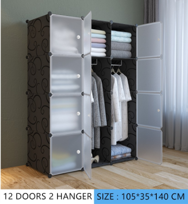 Wardrobe Storage Assembly Plastic Storage Cabinet Modern Minimalist ...