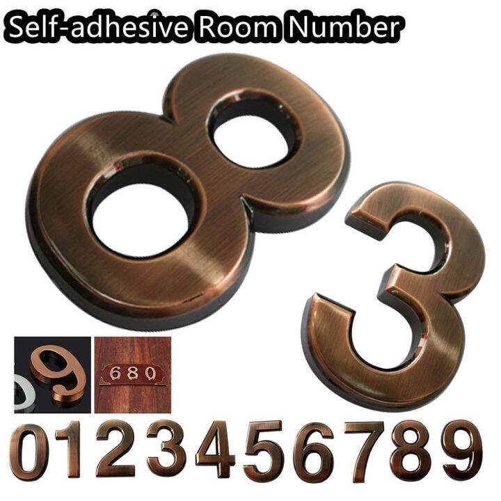 SAND ATTEND63SA3 1 PC 09 ABS Plastic Selfadhesive Bronze Room Number