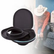 BolehDeals Cowboy Hat Storage Box Hat Case for Travel Durable EVA Cowboy