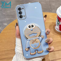 YiaMia เคสโทรศัพท์แฟชั่นสำหรับ OPPO Reno Reno2 Reno2 F Reno4 Reno4 Pro Reno5 Reno5 OPPO A1 Pro ตัวชุบโลหะหรูหรา Tinkling Cat พับเป็นขาตั้งกรอบโทรศัพท์ซิลิโคนนิ่ม