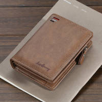 Male New Short Wallets Fashion Card Holder Business Purse Multifunction PU Leather Wallet For Men Pocket Wallet With Zipper