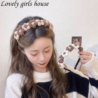 【♡Lovely girls house♡】สายมัดผมคาดศีรษะที่ขนสัตว์ถักทอด้วยมือสำหรับผู้หญิงสาวน่ารักเครื่องประดับผมที่คาดผมใหม่2022