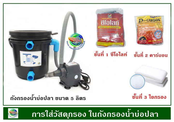 ถังกรองน้ำบ่อปลา-ขนาด-5-ลิตร-สีขาว-ถังกรองน้ำ-เฉพาะถัง-ไม่มีปั๊มและวัสดุกรอง