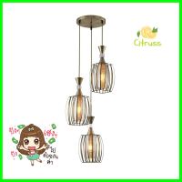 ไฟช่อ CST 5137-3AB แก้ว/โลหะ/สีชา/สีทอง/สีขาว 3หัวCLUSTER PENDANT CST 5137-3AB AMBER/GOLD/WHITE/3LIGHT **คุณภาพดี**