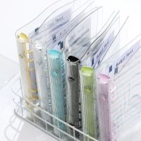 【hot】 A5 A6 Transparent Loose-Leaf Notebook Cover Folder Color 6 Binder Diary Planner School Stationery