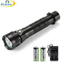 3 LEDs L2 Professional Scuba Light 4500 Lumen ไฟฉายดำน้ำกันน้ำใต้น้ำ Dive Lamp 26650ไฟฉายแบบชาร์จไฟได้