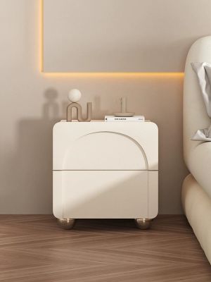 □™﹉ style bedside table simple and modern solid cabinet light luxury high-end bedroom internet celebrity