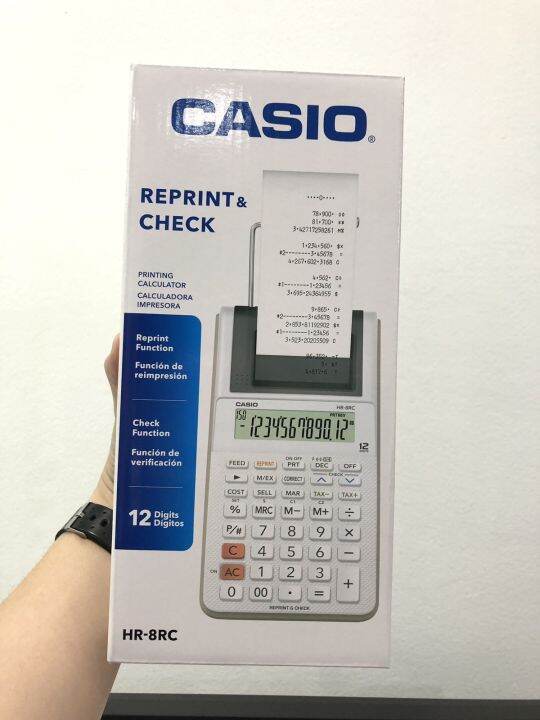 Casio HR-8RC Reprint & Check Printing Calculator (12 Digits) | Lazada PH