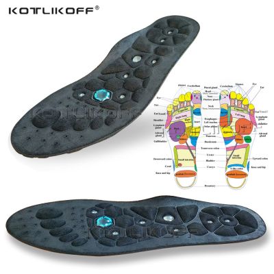 แม่เหล็กแผ่นรองเท้าเท้าสำหรับนวดกดจุดสะท้อนแผ่นรองในรองเท้าปวด Relief แผ่นรองฝ่าเท้า Terapi Magnet