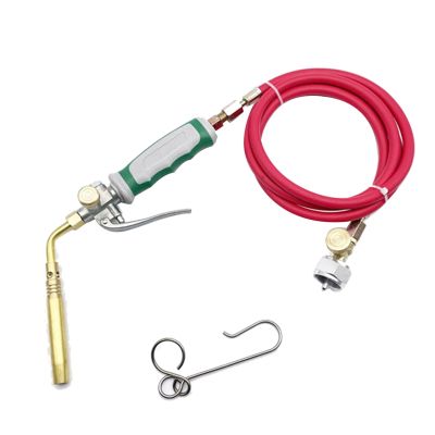 Professional Dual Switch Torch Brazing Torch of Propane Gas 1.6M Hose Ignition Gas Flame Soldering Tool for BBQ Heating