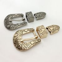 【CW】❀¤❀  25mm Pin Buckle Carve Pattern for Men leather craft belt buckles silver gold