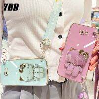 เคสโทรศัพท์กระจกแต่งหน้า YBD สำหรับ  Samsung Galaxy J4 Plus J4+ J2 Prime J3 J5 Pro 2017 J330 J5 Prime J530 J2 ACE G530 G532 J415 ที่มีสายเฮลโลคิตตี้สำหรับใช้เชือกยาวร่างกาย