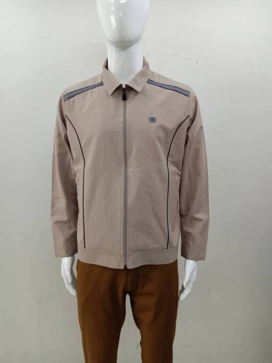 เสื้อแจ็คเก็ตกึ่งสูทสีกากี-ใส่ได้-ชาย-หญิง-ซิปหน้า-คละไซร์งานผลิตในไทยจากโรงงานครบวงจร