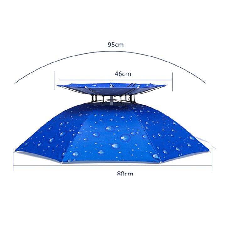 double-layer-windproof-umbrella-cap-overhead-umbrella-fishing-umbrella-camping-headwear-cap-sunscreen-shade-umbrella-cap-double-layer-fishing-umbrella-cap