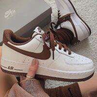 Af1 White Brown Mocha Sneakers Campus Trend Classic Retro Explosion All-match Casual Sports Shoes Fashion