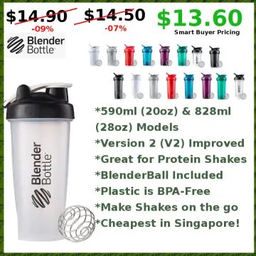 BLENDER BOTTLE Classic New & Improved BPA Free 28 oz. 828mL Pink