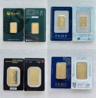 Sealed Packaging 1Oz/2.5G/5G/10G/20G/50G/100G 24K  Plated Bar (Non-Magnetic) 1:1 Original Copy Bullion Ingot