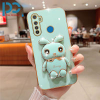 แฟชั่นเคสโทรศัพท์สำหรับ Realme 5 5i 6i 5S C3 C2 5 Pro 8 Pro 9 Pro 9 Pro + 8 8 5G 9 4G 7i 8i 9i C11 C15 C12 C25 C17 C20 C11 2021 C21 C21Y c25Y C30 C31 C33 C35ตัวชุบโลหะหรูหราน่ารักกระต่ายพับเป็นขาตั้งโทรศัพท์