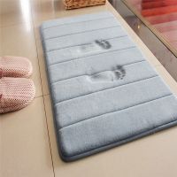 Bathroom Non-Slip Mat Thick Coral Fleece Memory Foam Memory Absorbent Mat Bedroom Anti-Slip Mat Kitchen Pad Pedal Pad 40x60