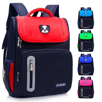 กระเป๋านักเรียนสำหรับเด็ก 1-6 กระเป๋าพื้นที่ชั้นป้องกันกระดูกสันหลังนักเรียนรถเข็นกระเป๋านักเรียน