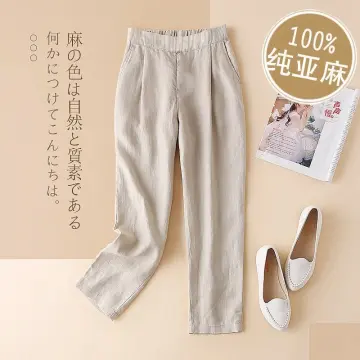 Cotton Wide Leg Pants Summer Thin Casual Pants Women's Korean
