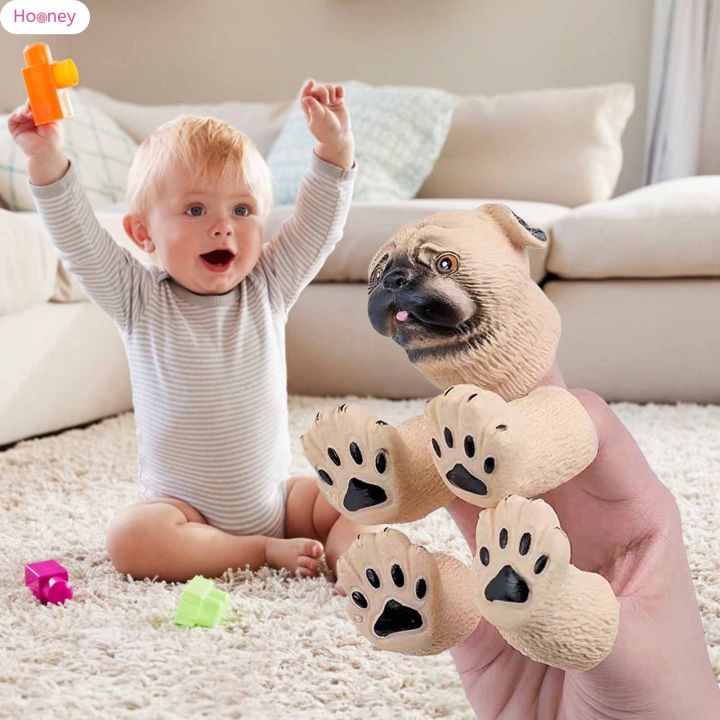 hooney-ตุ๊กตา-boneka-jari-tangan-สำหรับลูกสุนัข-ตุ๊กตาหุ่นมือสัตว์คริสต์มาสแปลกใหม่สำหรับเป็นของขวัญในงานเลี้ยงอีสเตอร์เพื่อใช้ในการสอน