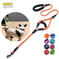 【DT】CAWAYI KENNEL Nylon Reflective Soft Pet Dogs Chain Traction Rope Double Handle Leash Training Walking Leads for Dog Pet Supplies hot 1