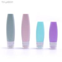 ✣○  60/100ml Portable Silicone Packaging Bottle Travel Sub-bottling Cosmetic Empty Refillable Bottle Shampoo Container Storage