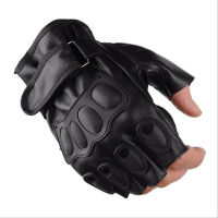 Men s PU Leather Half Finger Outdoor Sports Cycling Sheepskin Tactical Gloves Dumbbell Weight Lifting Gym Gloves G131