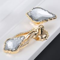 【LZ】❀  luxury Door Handle Crystal Kitchen Cabinets Knobs and Handles Diamond Drawer Wardrobe Furniture Pulls Knob Zinc Alloy