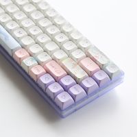 Keycaps Keycap PBT ย้อม Keycap น่ารักลาเวนเดอร์สีม่วง XDA ความสูง Keycaps ระบายความร้อนการระเหิดความร้อนแป้นพิมพ์ที่กำหนดเองเด็กผู้หญิง Cinnamoroll กุญแจ135