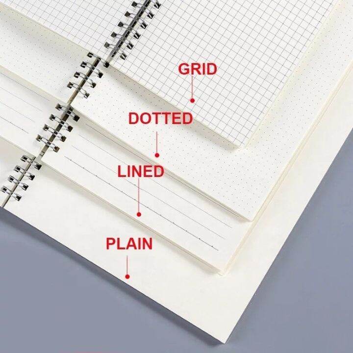 Grid Dot Plain Line writing sketch Notebook a4 a5 muji type
