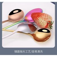 Pandeat Stainless Steel Long Handle Ice Cream Dessert Milk Tea Soup Coffee Mixing Stirring Spoon Tableware