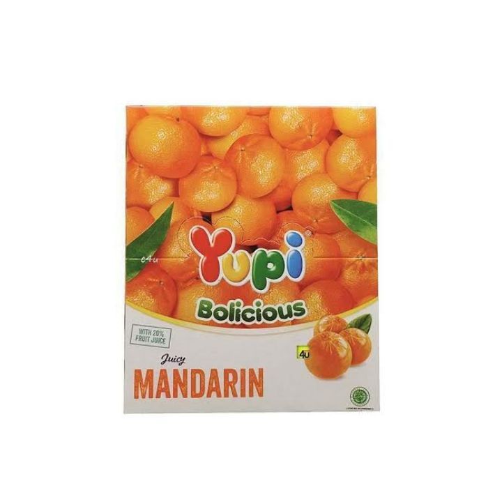 Permen Gummy Yupi Bolicious Jeruk Mandarin 1 Box 24 Pcs Permen Enak