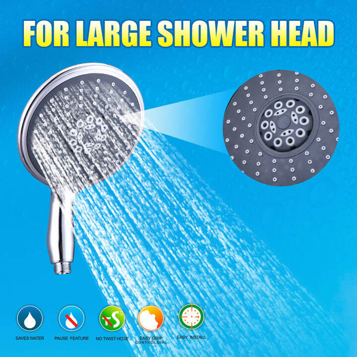 3 Mode Large Shower Head Handset Chrome Replaces Mira Grohe Triton