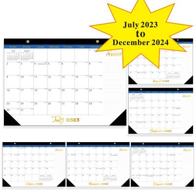 2023.7-2024.12 Office Ornament Monthly Table Planner Yearly Desktop Desk Calendar Dual Daily Scheduler