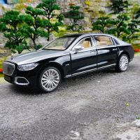 1:22 Maybach ของเล่นโลหะ S680ของเล่นโลหะ Luxy โมเดลรถยนต์หล่อโลหะจำลองยานพาหนะจำลองเสียงและแสง Ks ของเล่นของขวัญของสะสม