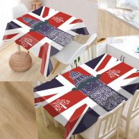 Custom LONDON Table Cover Oxford Waterproof Tablecloth Can Wash The Tablecloths For Kitchen Wedding Ho Decoration