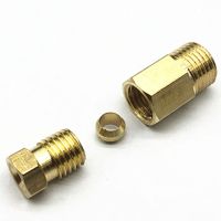 M4 M6 M8 M10 1/8 1/4 BSP Male To 4 6 8mm Compression Tube Brass Pipe Fitting Lubrication Oil