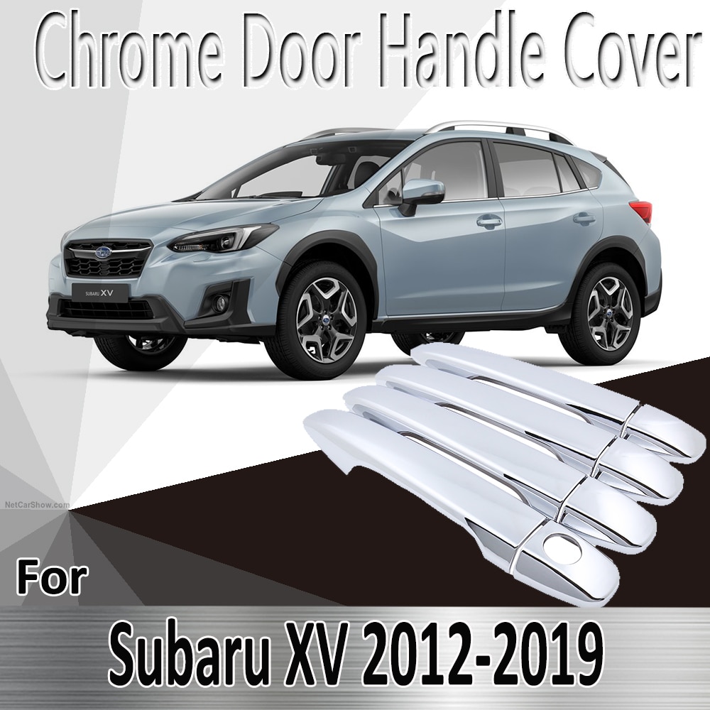 ,For Car door handle cover,For Subaru XV/Crosstrek 2012-2019 Chrome Door Handle Cover Trim Car Styling