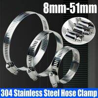 ✜ 3PCS 8-51mm Hose Clamp 304 Stainless Steel Pipe Clamp Worm Clamp Hose Clip Adjustable Hose Hoop Pipe Clamp Clip