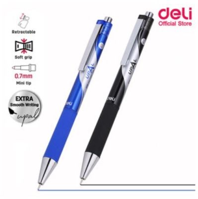 ปากกากดลูกลื่น ขนาดเส้น 0.7mm ปลอกนิ่มจับสบายมือ (แพ็ค 1 แท่ง) ปากกากด ปากกา Deli Q16 Ballpoint Pen