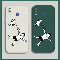 เคส Samsung Galaxy M20 Case การ์ตูนด็อก เคสกันกระแทกซิลิโคนเหลวแบบเต็มรูปแบบต้นฉบับสี่เหลี่ยมจัตุรัสตัวป้องกันกล้องด้านหลัง