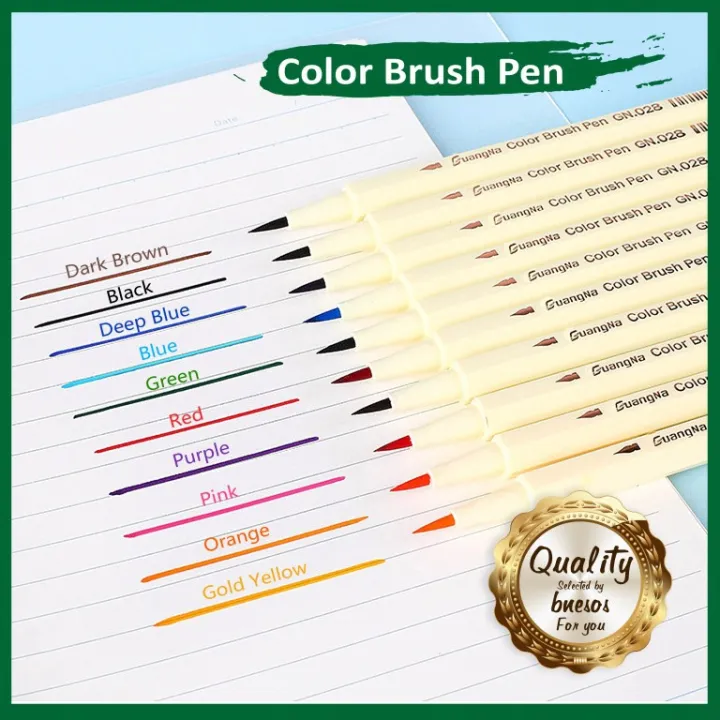 Bnesos Stationary School Supplies Color Brush Pen Drawing Color Pen ...