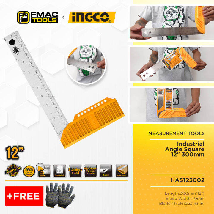 Ingco Industrial Angle Square Mm Has Freebies Fmac Tools